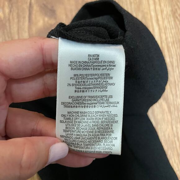 BCBGeneration Solid Black One Shoulder Crepe Fitted Jumpsuit Size 2 XS Cocktail - Picture 8 of 14